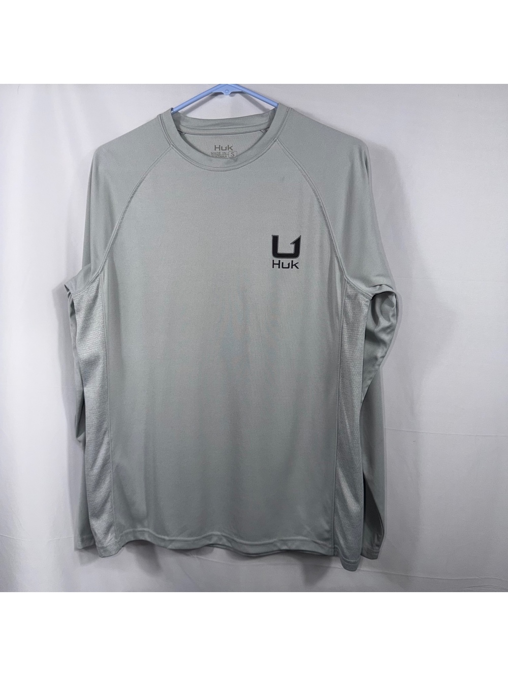 Huk Performance Fishing Long Sleeve Shirt Gray Men’s Small
